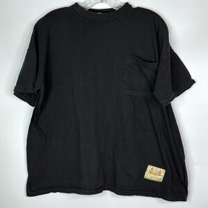 Vintage Jeantonic Black Pocket Short Sleeve Tshirt 80s Large